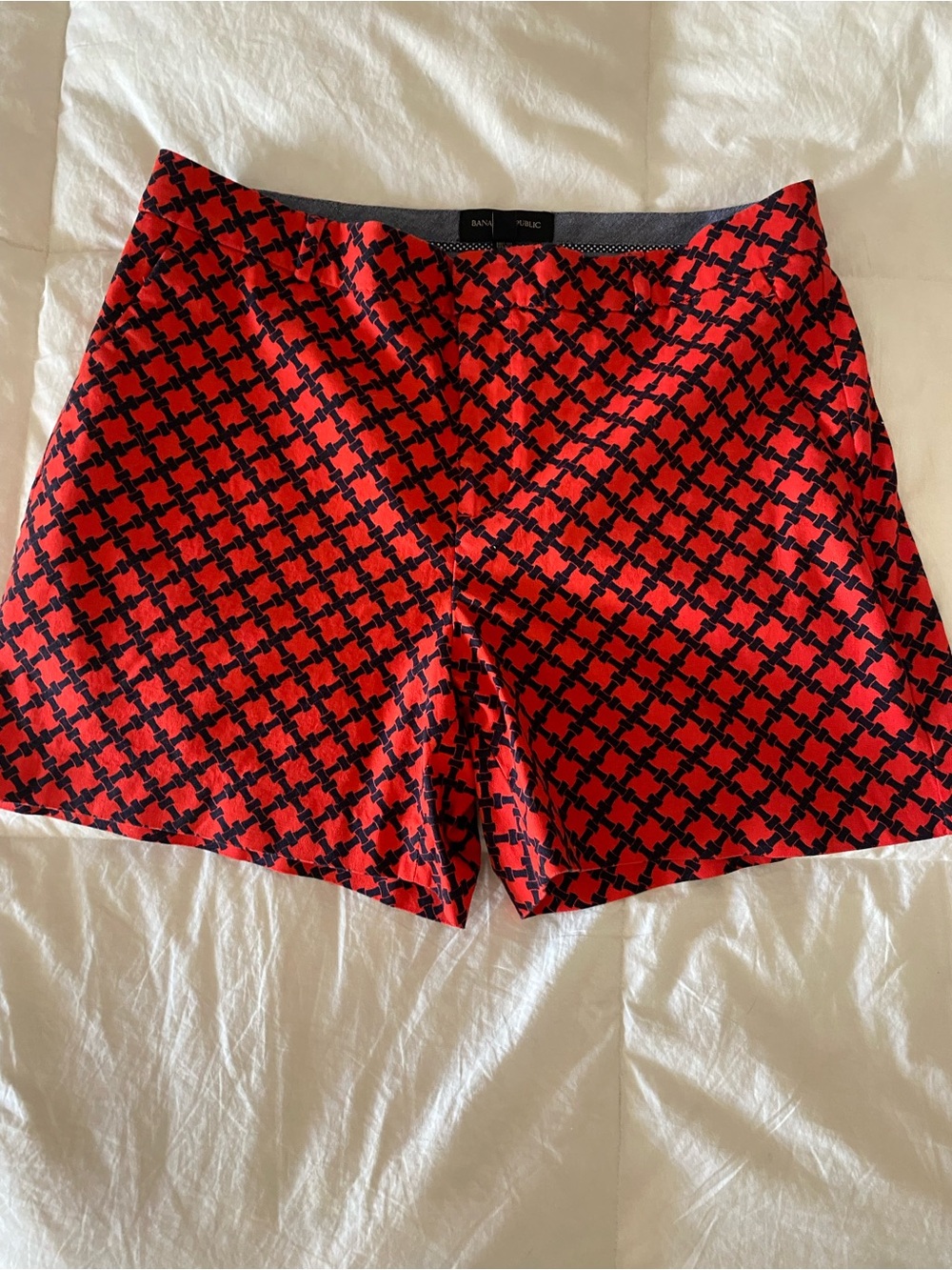 Banana Republic Red Patterned Shorts